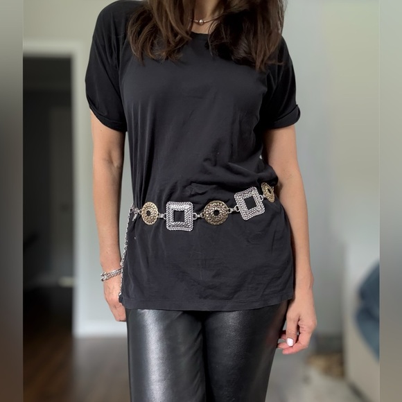 Chico’s Silver and Gold color Chain Belt - Picture 1 of 8